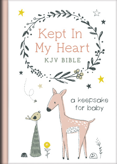 Kept in My Heart KJV Bible [Coral Woodland] - SLIGHTLY IMPERFECT