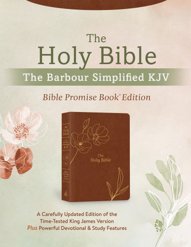 The Holy Bible: The Barbour Simplified KJV Bible Promise Book Edition [Chestnut Floral] - SLIGHTLY IMPERFECT