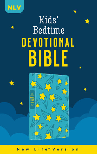The Kids' Bedtime Devotional Bible: NLV [Aqua Stars]
