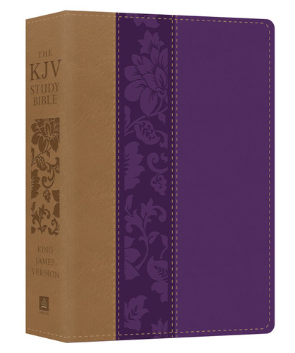 The KJV Study Bible - Large Print [Violet Floret] - SLIGHTLY IMPERFECT