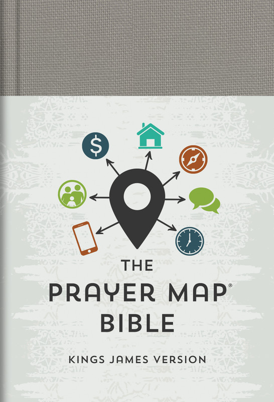 The KJV Prayer Map Bible [Gray Weave]