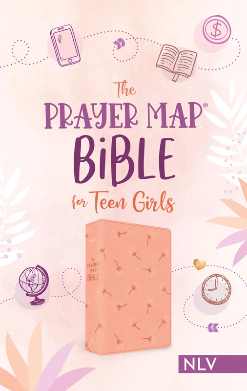 The Prayer Map Bible for Teen Girls NLV [Coral Dandelions] - SLIGHTLY IMPERFECT