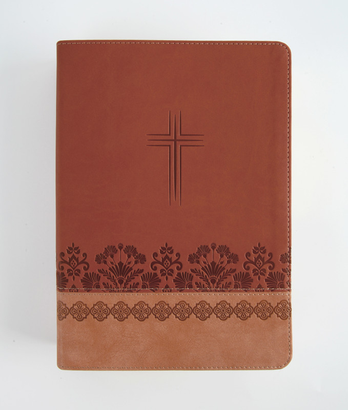 The KJV Study Bible, Large Print (Indexed) [Rose & Chestnut Cross] front cover image