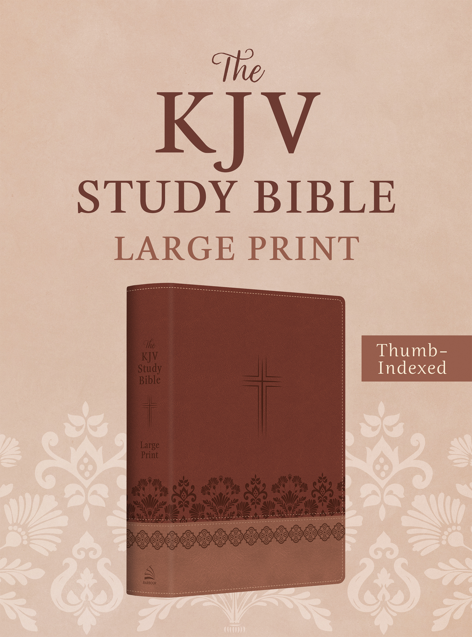 The KJV Study Bible, Large Print (Indexed) [Rose & Chestnut