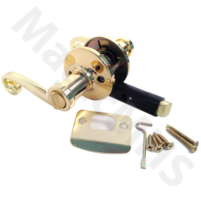 Mobile Home Interior Privacy Lever Door Knob Polished Brass