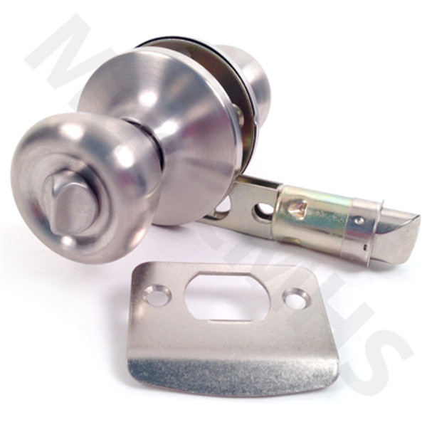 Mobile Home Interior Privacy Tulip Door Knob - Brushed Stainless Steel