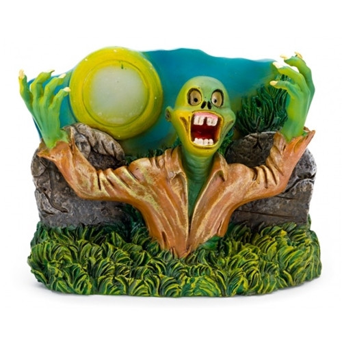 Penn Plax The Swimming Dead Zombie Rising From Grave with Full Moon