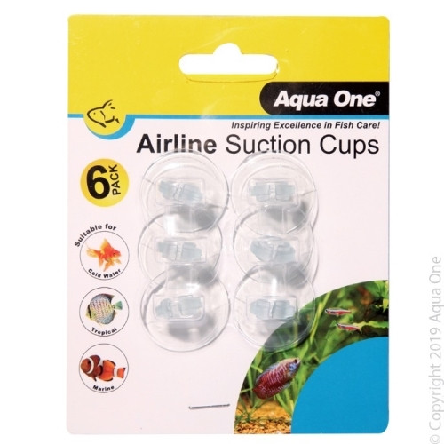Aqua One Air Line Suction Cups 6pk