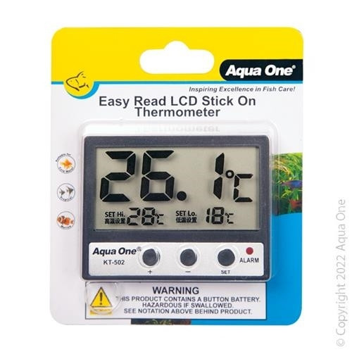 Aqua One Easy Read Lcd Stick On Thermometer
