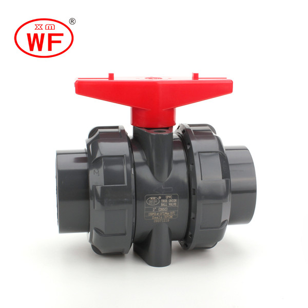 WF Grey UPVC SCH80 ANSI to BSPT Converter True Union Ball Valve