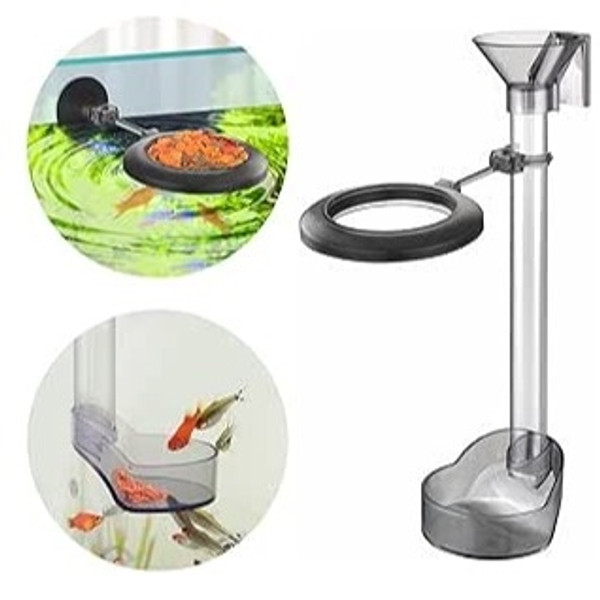 Aquarium Fish Feeder Tube Kit with Feeding Ring