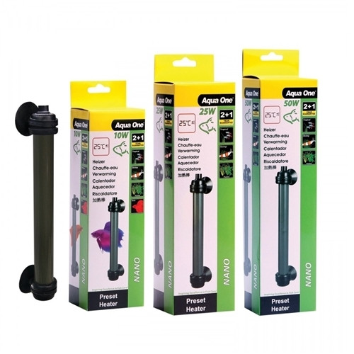 Aqua One Nano Betta Glass Preset Heater 50W