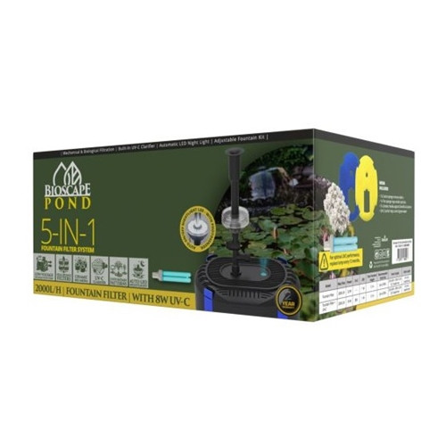 Bioscape All in One Submersible Pond Filter with UV 2000lph