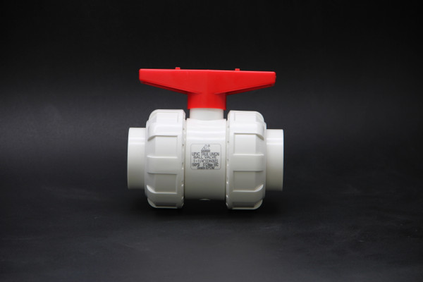 White DIN True Union Ball Valve