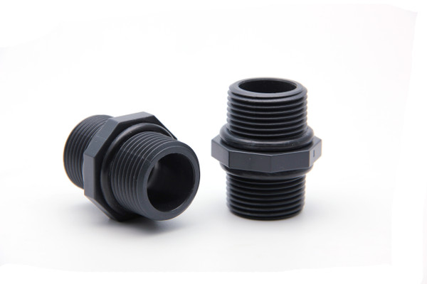 Grey DIN Male/Male Threaded Connector