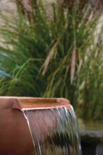 26" Round Copper Bowl w/12" Spillway
