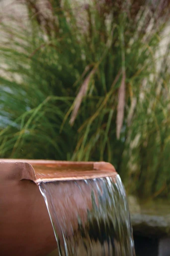 26" Round Copper Bowl w/12" Spillway