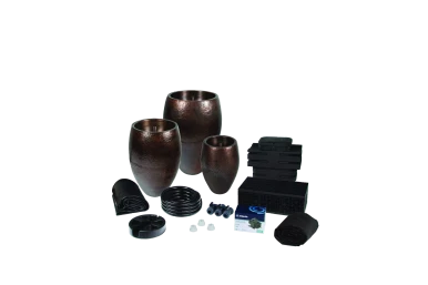 3 PC AURA VASE KIT - ANTIQUE BRASS