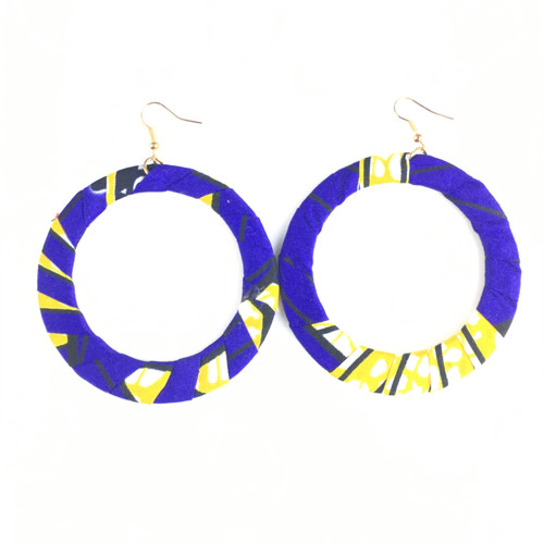 Electric Blue And Yellow Earrings
