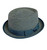 Tricolor mixed paper braid pork pie with a classic grosgrain ribbon band and bow. Upturned stingy brim measures 1 1/2”. Inside matching grosgrain sweatband. COLORS: Tan, Bluestone. SIZES: Specify: S/M or L/XL 