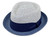 Paper braid diamond crown dress hat has a marled crown and solid color 1 3/4” brim. Wide grosgrain ribbon band and cross piece. Inside matching grosgrain sweatband.  SIZES: Specify: S, M, L, XL.