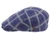 Navy cotton slim fit six panel plaid ivy cap 