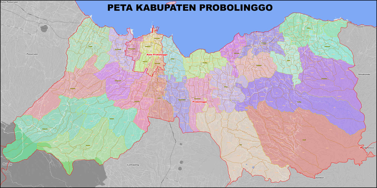Petsha Petsha Peta Kabupaten Probolinggo Kecamatan Dan Kelurahan