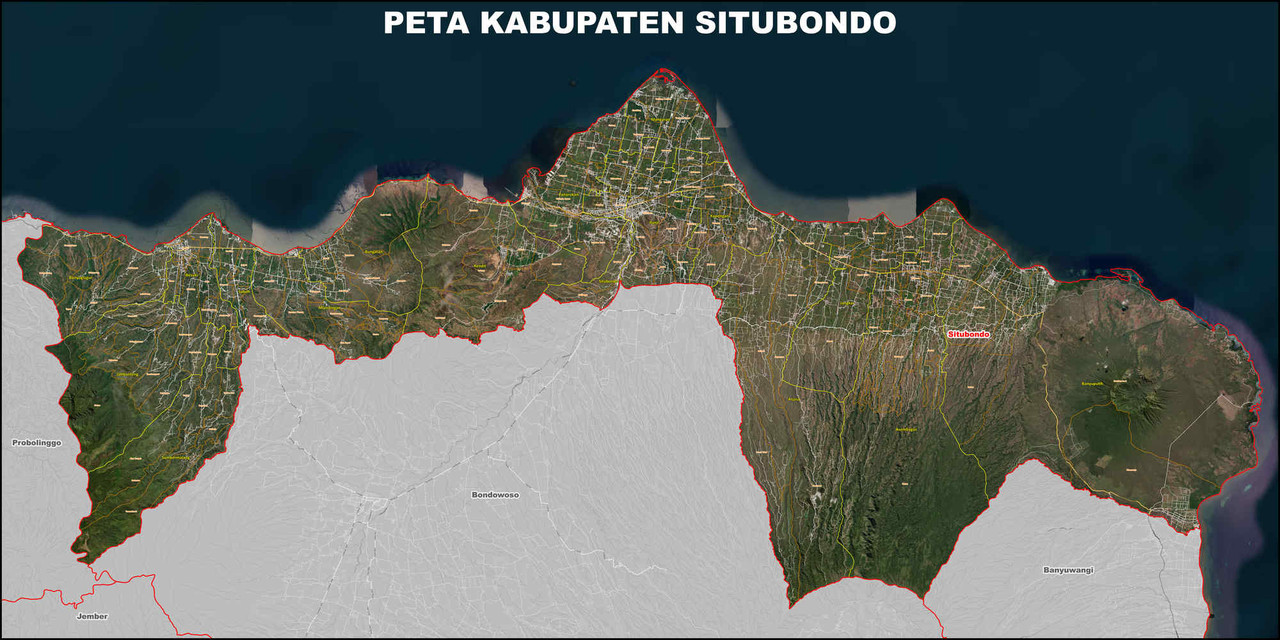 Petsha Petsha Peta Kabupaten Situbondo Satelit Kecamatan Dan Kelurahan