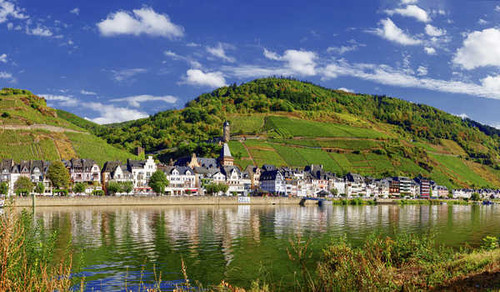 Jual Poster Germany Houses Rivers Fields Zell (Mosel) Hill 1Z