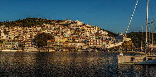 Jual Poster Greece Houses Marinas Sea Coast Skopelos 1Z