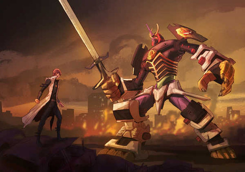 Poster Boy Robot Sword Anime Tengen Toppa Gurren Lagann APC