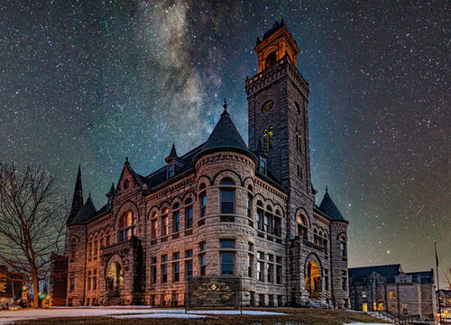 Jual Poster Houses Stars Sky Wisconsin Historic Courthouse 1Z