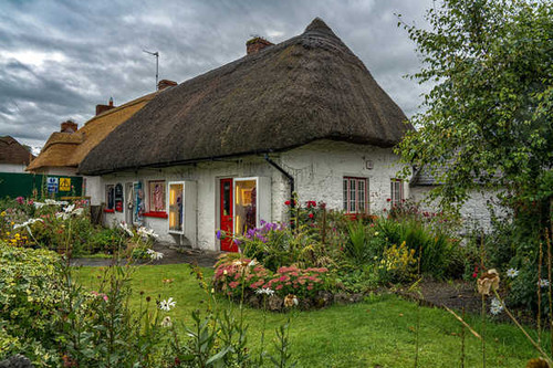 Jual Poster Ireland Houses Adare Limerick Shrubs 1Z