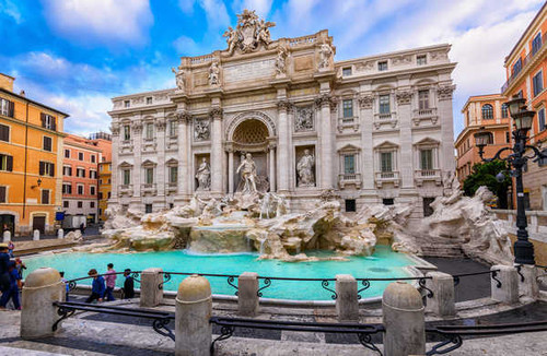 Jual Poster Italy Rome Houses Fountains Sculptures Trevi 1Z