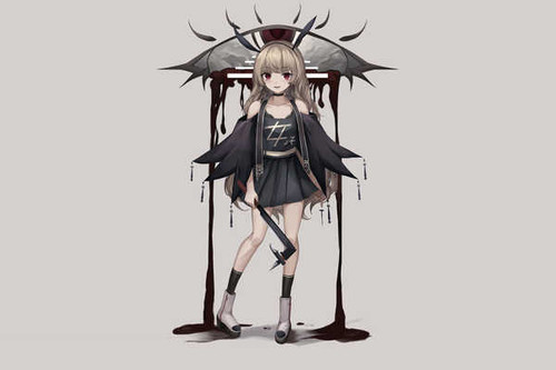 Poster Bunny Ears Dress Girl Red Eyes Weapon Anime Original APCA Poster Bunny Ears Dress Girl Red Eyes Weapon Anime Original APCA