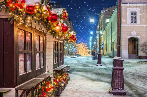 Jual Poster Moscow Christmas Russia Winter Manezhnaya Square 1Z