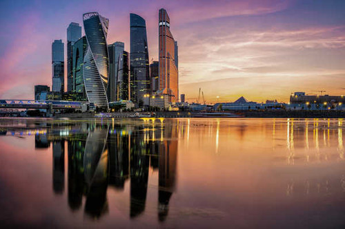 Jual Poster Moscow Russia Rivers Evening Moscow City 1Z