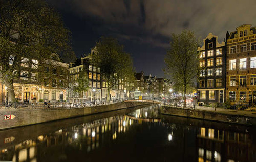 Jual Poster Netherlands Amsterdam Houses Evening Canal Street 1Z