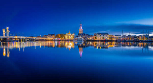 Jual Poster Netherlands Houses Kampen blue hour Night Bay 1Z Jual Poster Netherlands Houses Kampen blue hour Night Bay 1Z