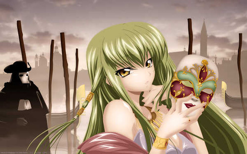Poster C.C. (Code Geass) Code Geass Girl Mask Anime Code Geass APC