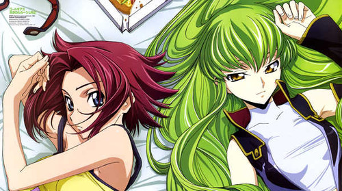 Poster C.C. (Code Geass) Kallen Kozuki Anime Code Geass APCA