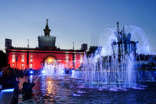 Jual Poster Russia Moscow Fountains Evening 1Z