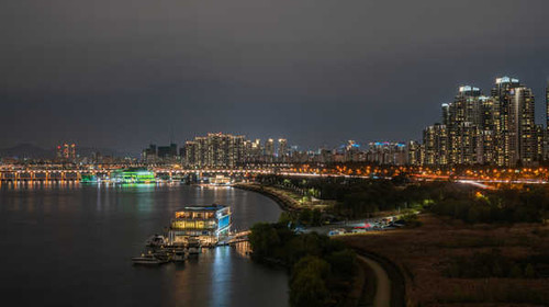 Jual Poster South Korea Rivers Bridges Seoul Han River Night 1Z