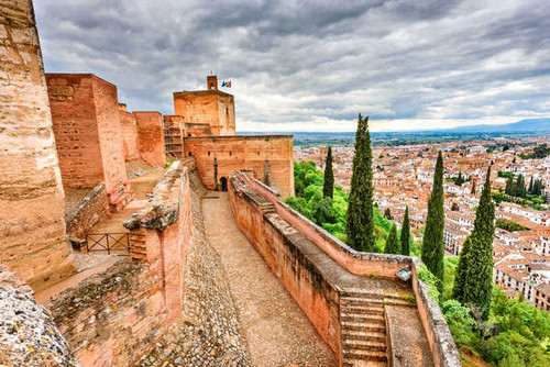 Jual Poster Spain Fortress Houses Granada Alhambra 1Z