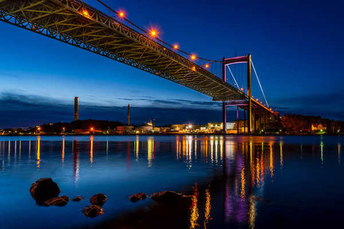 Jual Poster Sweden Rivers Bridges Houses Gothenburg Night 1Z