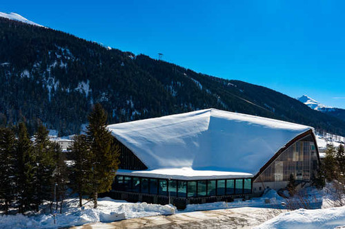 Jual Poster Switzerland Winter Houses Mountains Davos Snow 1Z