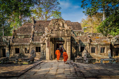 Jual Poster Temples Asian Angkor Wat Angkor Cambodia monk 1Z