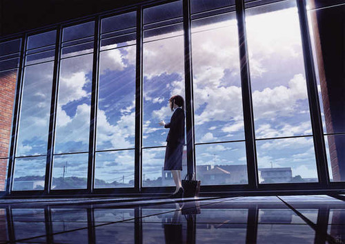 Poster Cloud Girl Window Anime Original APCA