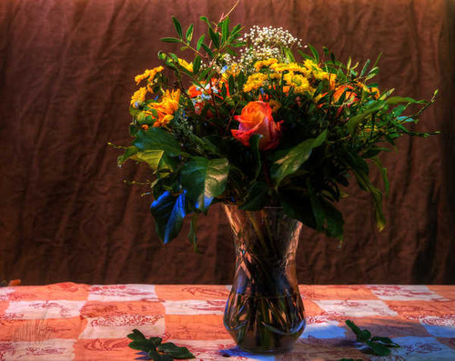 Jual Poster Bouquets Roses Chrysanthemums Vase WPS