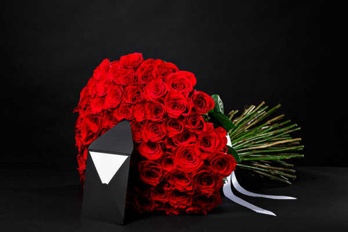 Jual Poster Bouquets Roses Red Black WPS